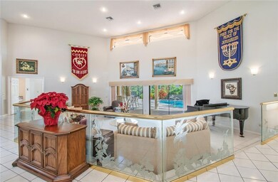 This massive living room gracefully steps down int