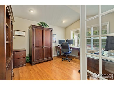 Main floor office with French doors