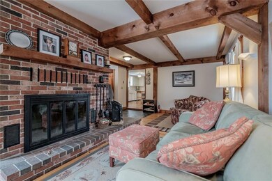 Living Room with Wood Fireplace