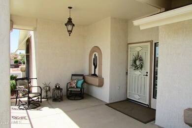 Front porch welcomes visitors.