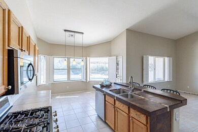 The Kitchen area offers natural light an