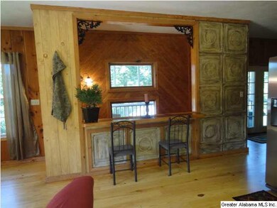 Breakfast bar with decorative accents.