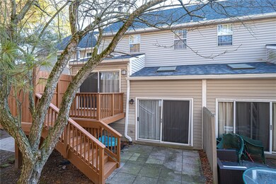 View of deck and patio.