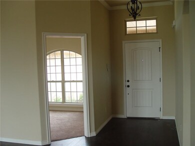 View from living room looking back toward front do