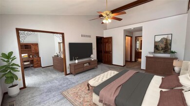 Master bedroom with private den/office