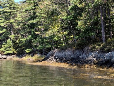 Small rocky beach at upper left of...