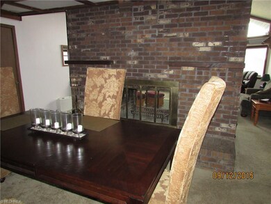 A view of the see-through fire place.