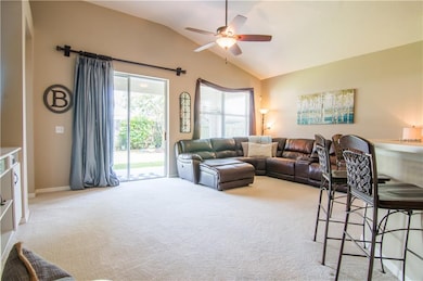 Family Room with Great Natural Lighting and Vaulte