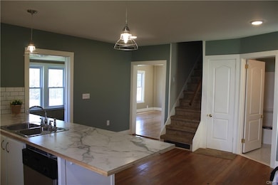 Kitchen facing living room