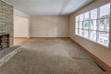 living room with fireplace