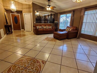 Family room and dining room