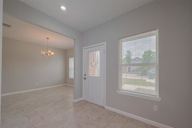 This photo features a bright entrance area with a