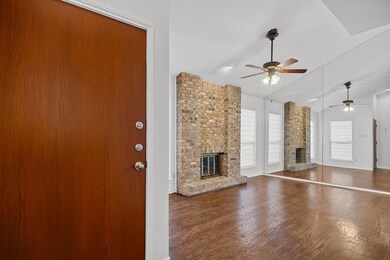 Unfurnished living room with ceiling fan, lofted c