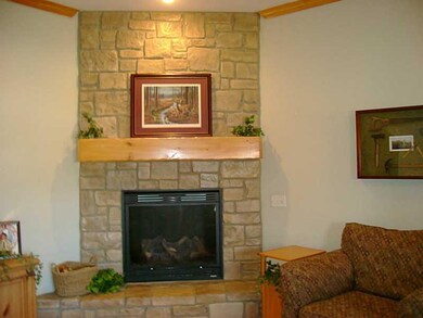 Den/Family/Great Room. Beautiful Stone Fireplace with Gas Logs. Turn on switch to light.