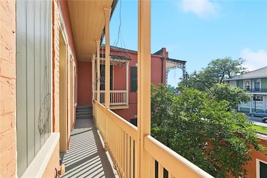 Private, long balcony.