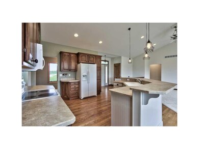Kitchen. HARDWOOD FLOORING, OAK CABINETRY.