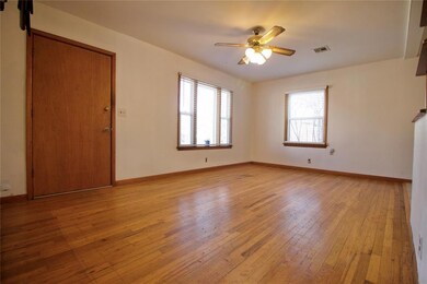 Unfurnished room with light wood-type flooring and