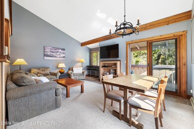 Dining, living and balcony