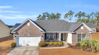 View of front property with a garage