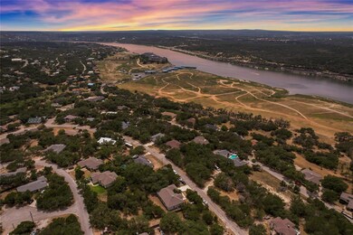 Aerial view at dusk of a water view