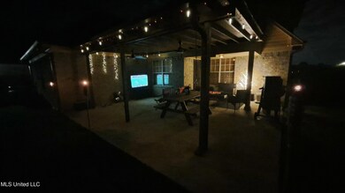 Patio at night
