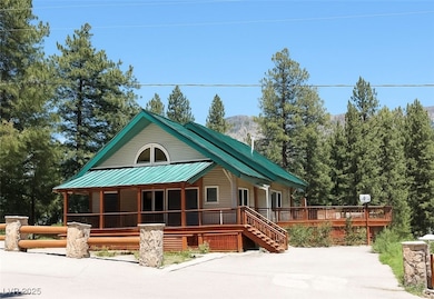View of front of property featuring covered porch