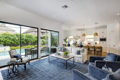 The interior of the home is flooded with natural l