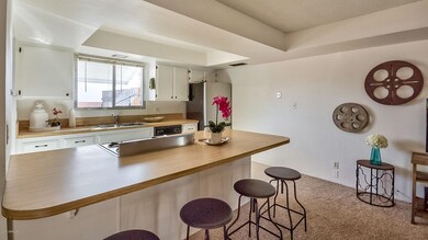 Kitchen opens to Family room