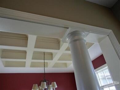 Dining room detail of the wood work & ceiling