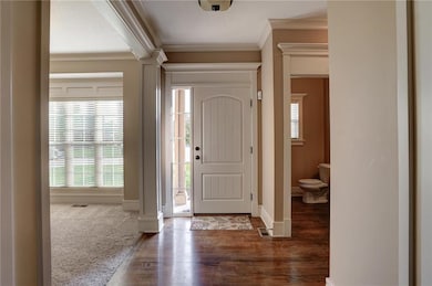 From the foyer is your dining room and half bath o