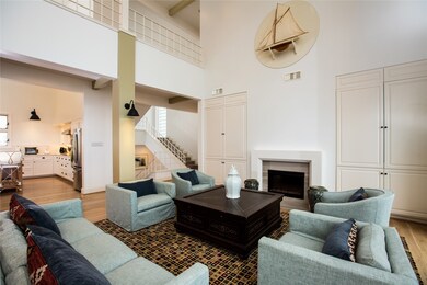 Built in living room storage provides a beautiful,