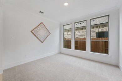 The formal dining space is ready for all of your gatherings.