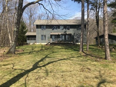 view from dock with detached garage on right