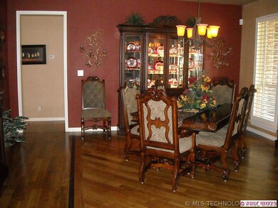 Formal Dining with custom designed wood floors