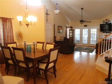 Dining area into living room, plenty of room for l