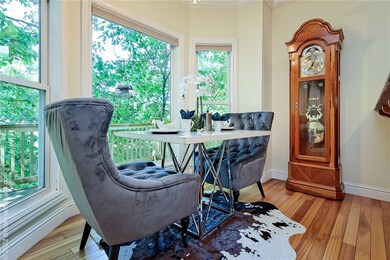 Eat-in kitchen area has an outstanding view