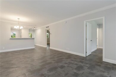 Dining room, split bedrooms to left and right.