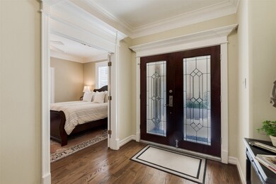 A first floor bedroom with an ensuite full bath ha