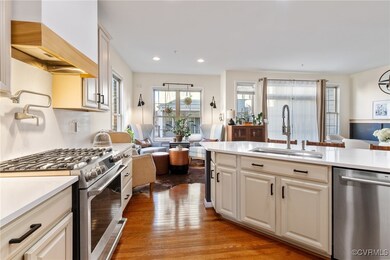 Kitchen featuring light hardwood / wood-style floo