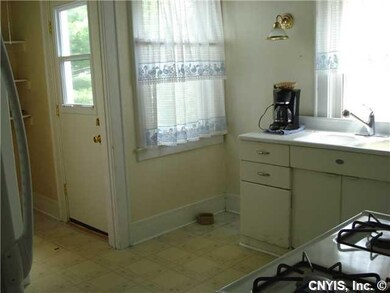 Kitchen kitchen showing door to side exit