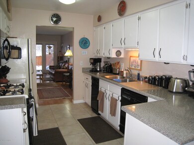 Kitchen view to living room