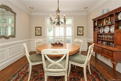 Spacious Dining Room with beautiful moldings