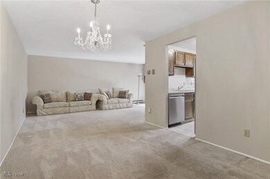Dining area looking into the living room