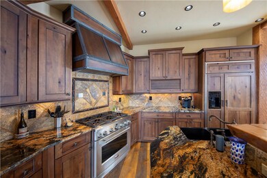 Kitchen with high end appliances.