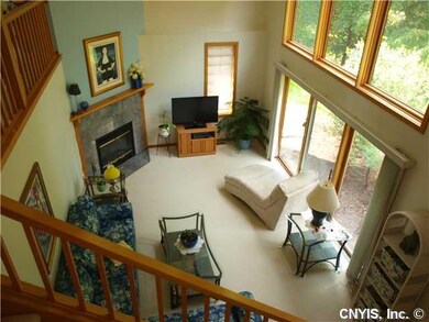 Family Room. With 2 story ceiling and overlook fro