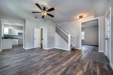 The spacious dining room is the perfect spot to ho