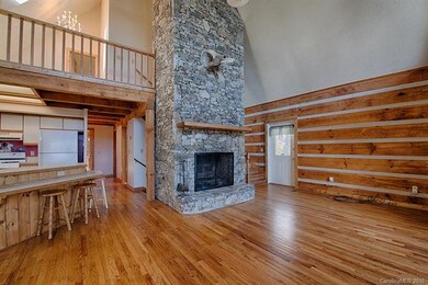 Great Room with Fireplace and Kitchen Island