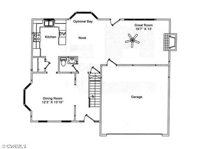 1st Floor Plan - Similar to rendering