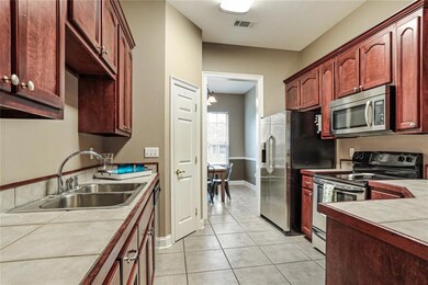 kitchen has added pantry for extra storage
