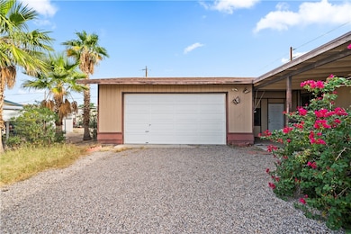 Garage with driveway